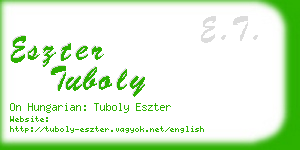 eszter tuboly business card